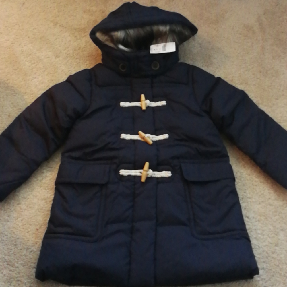 NWT J.crew cut long toggle down coat